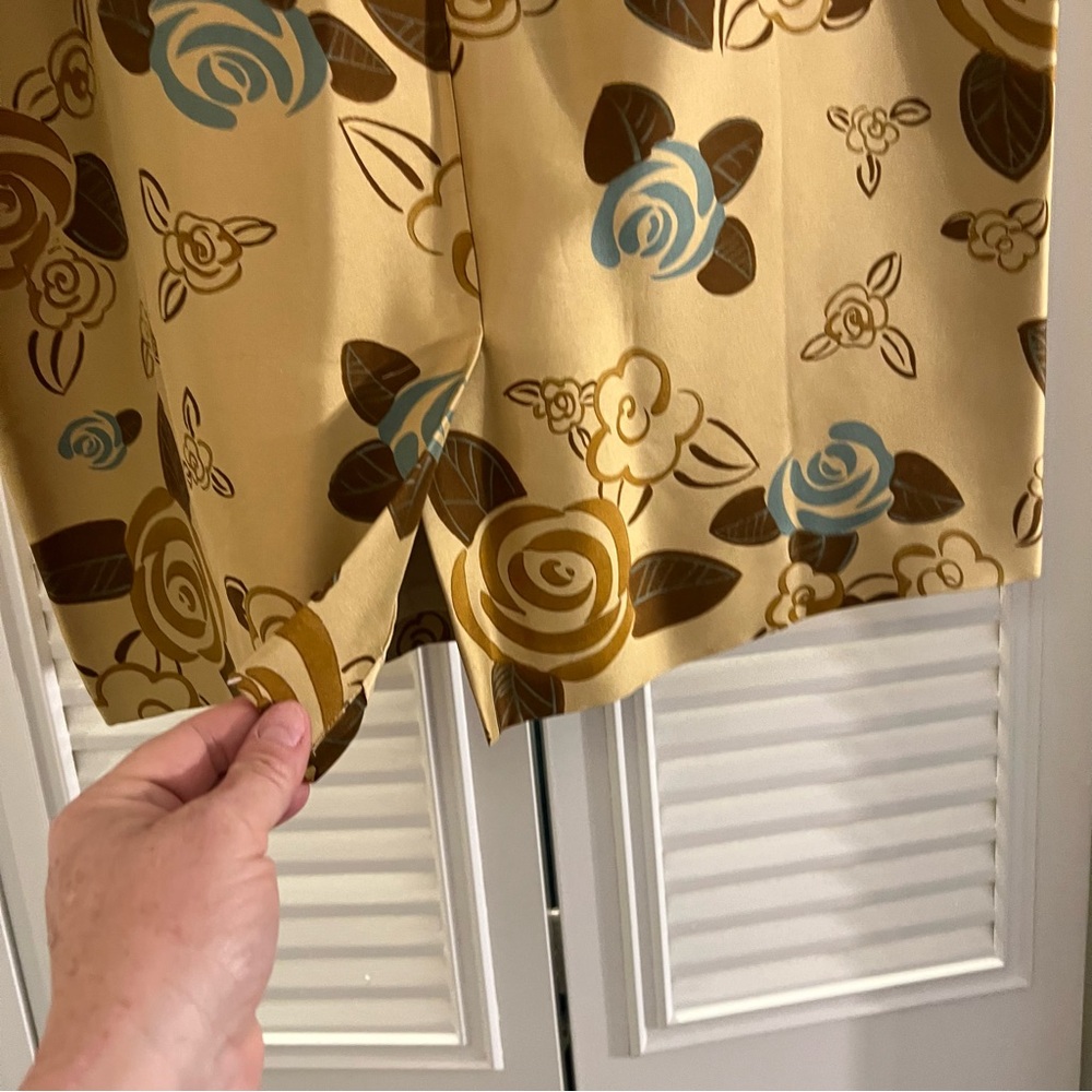 Ann Taylor Loft womens Silk Brown floral skirt 12 excellent condition - Picture 3 of 10